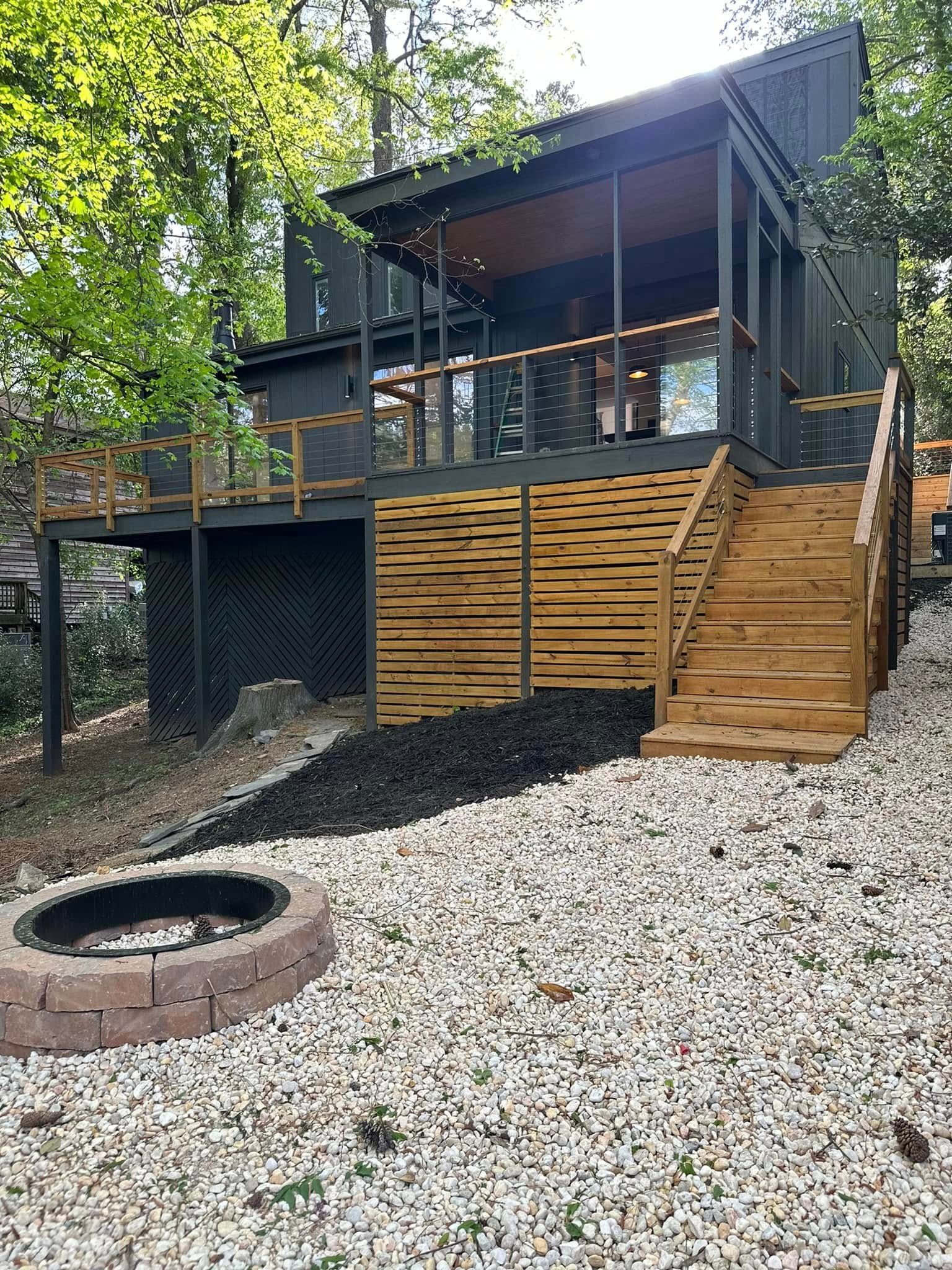 Deck and firepit build