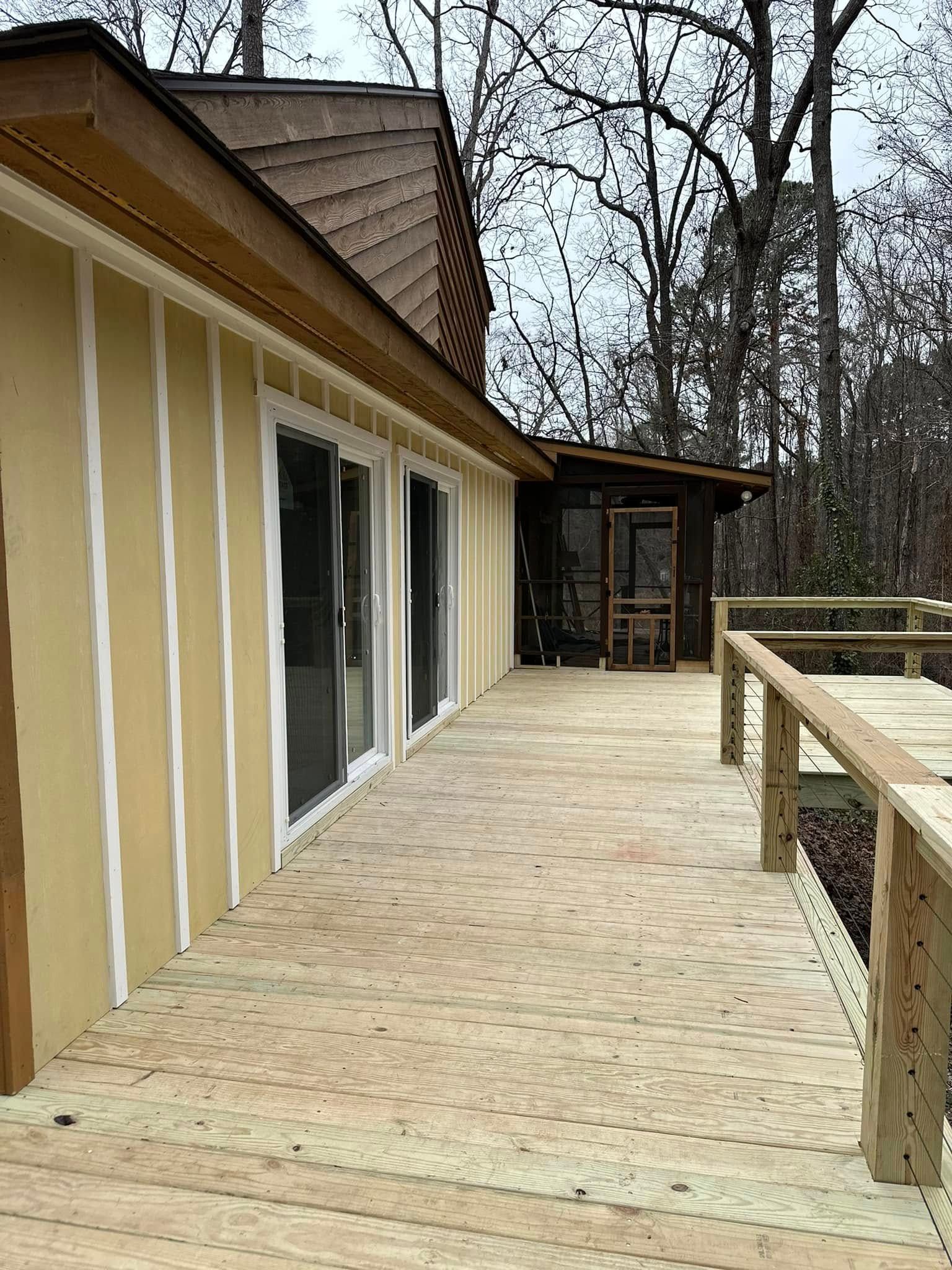 Covered porch exterior build